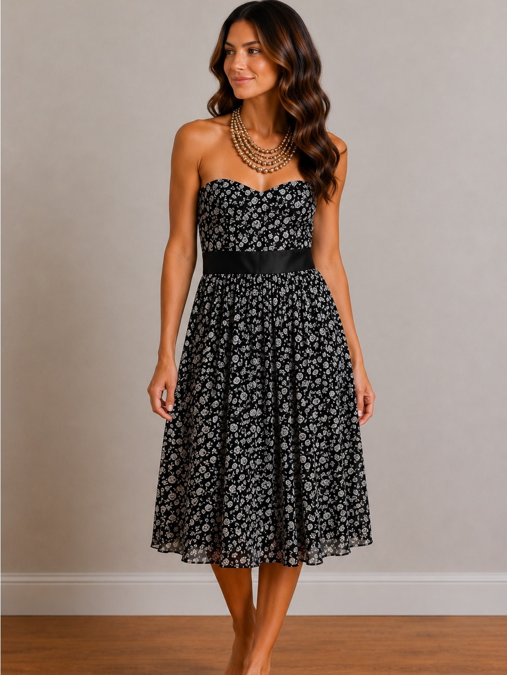 White House Black Market Strapless Dress Size 10